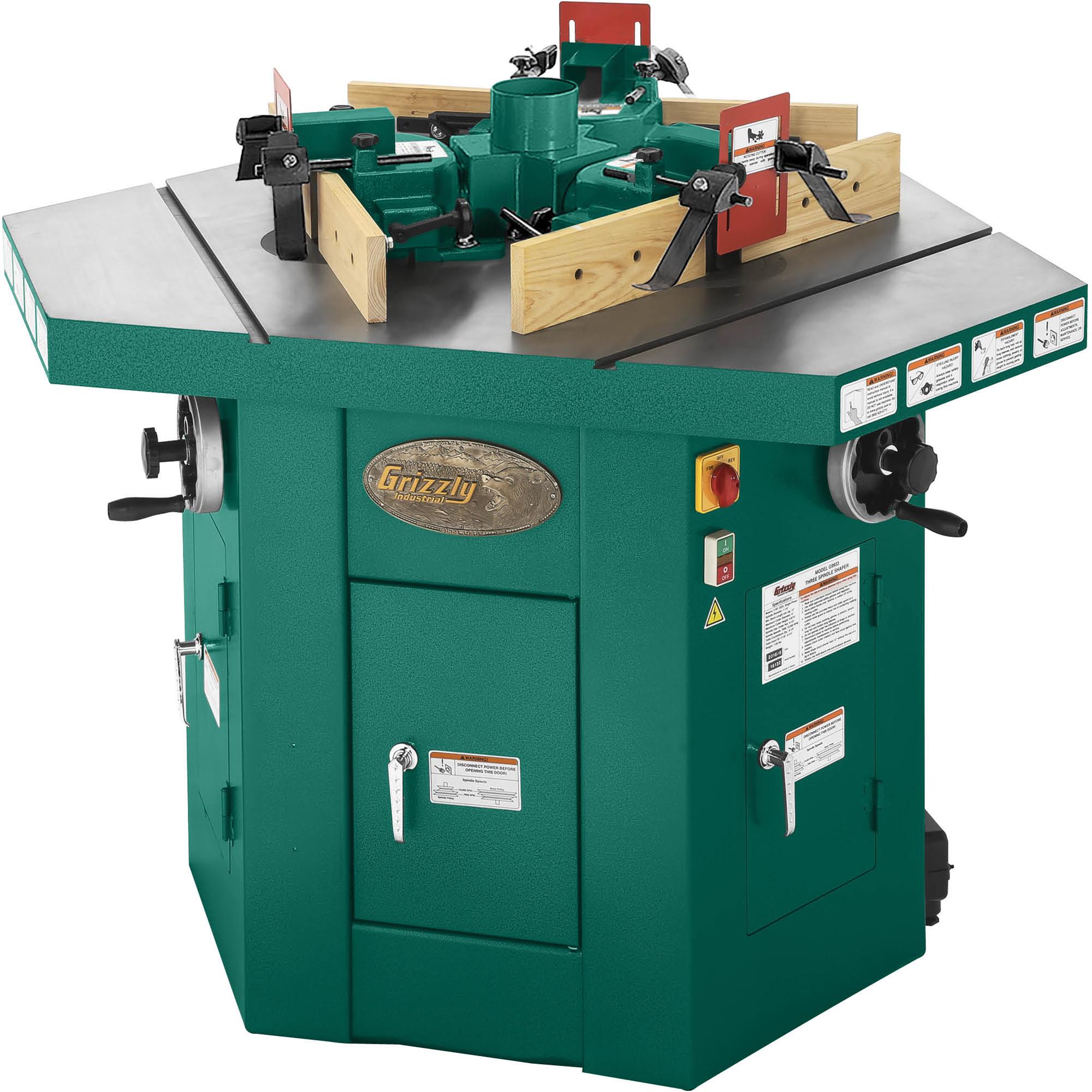 3 HP ThreeSpindle Shaper Grizzly Industrial