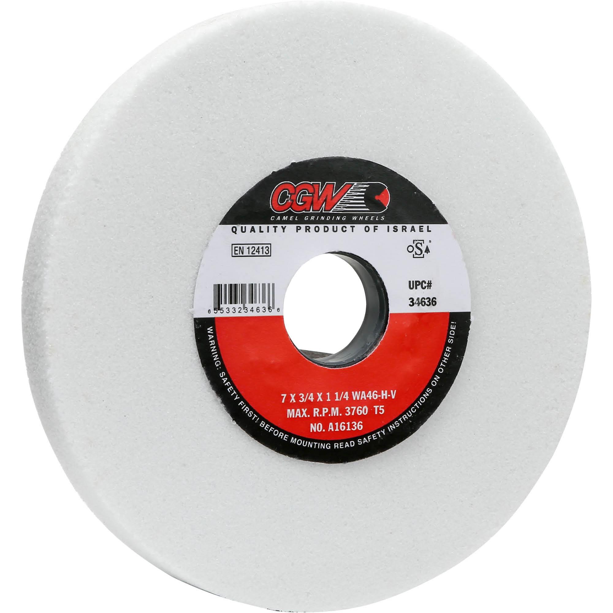 A/O 7" x 3/4" x 11/4" Grinding Wheel, Friable, Type 5, 46 Grit at