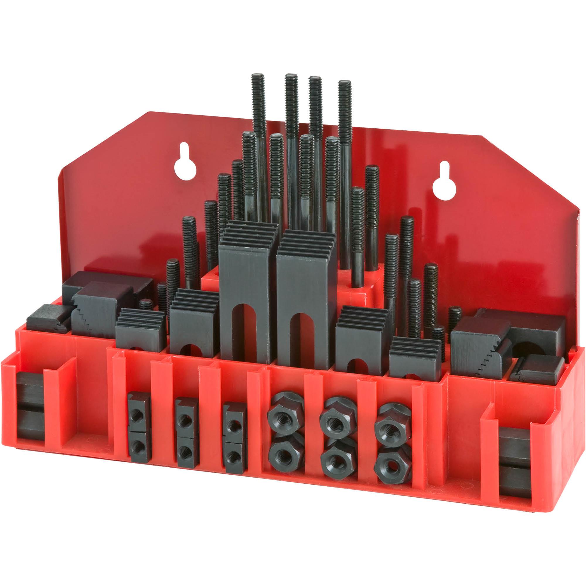 58 Pc. Clamping Kit For 5/16"18, 3/8" TSlot Grizzly Industrial