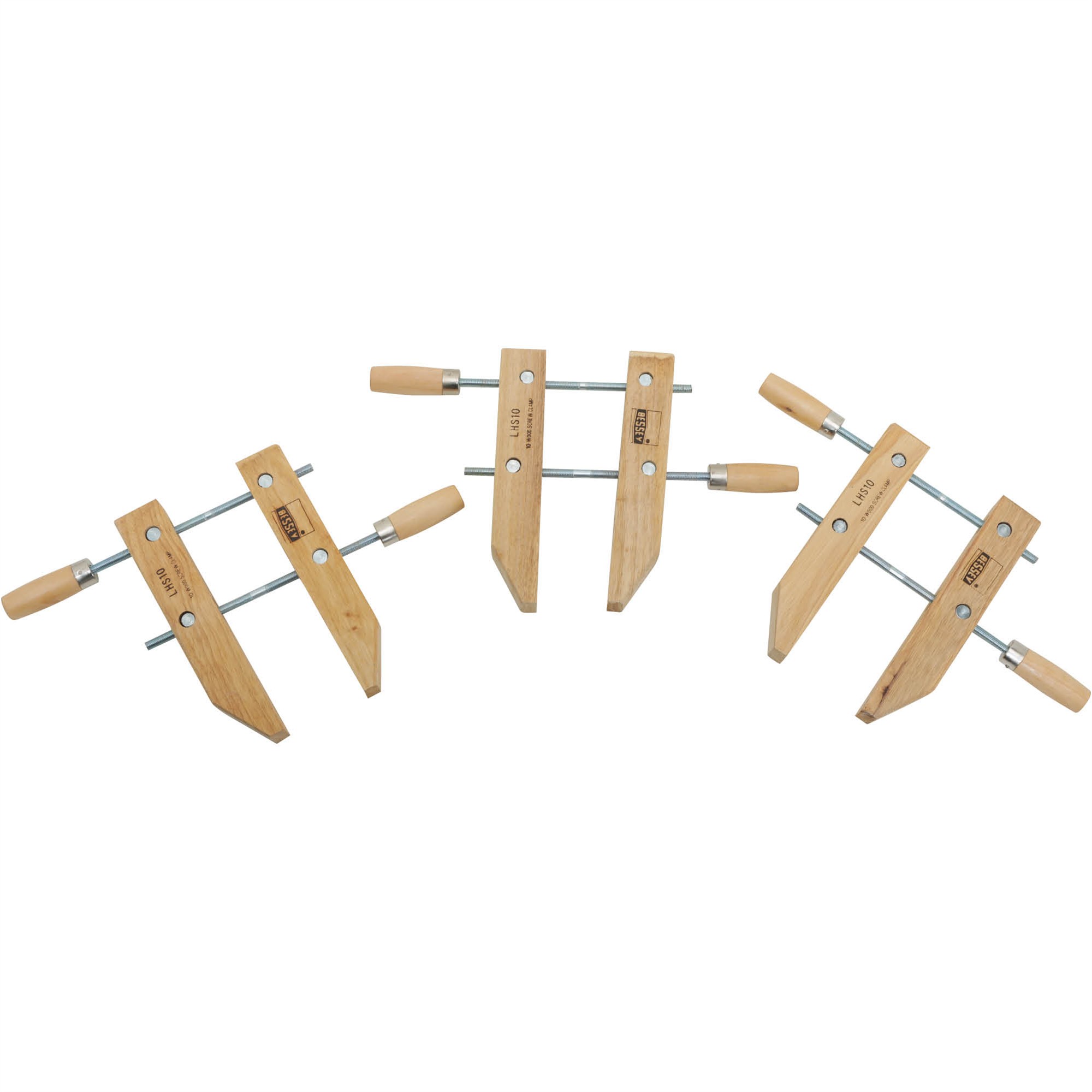 10" Wood Hand Screw Clamp, Pack of 3 Grizzly Industrial