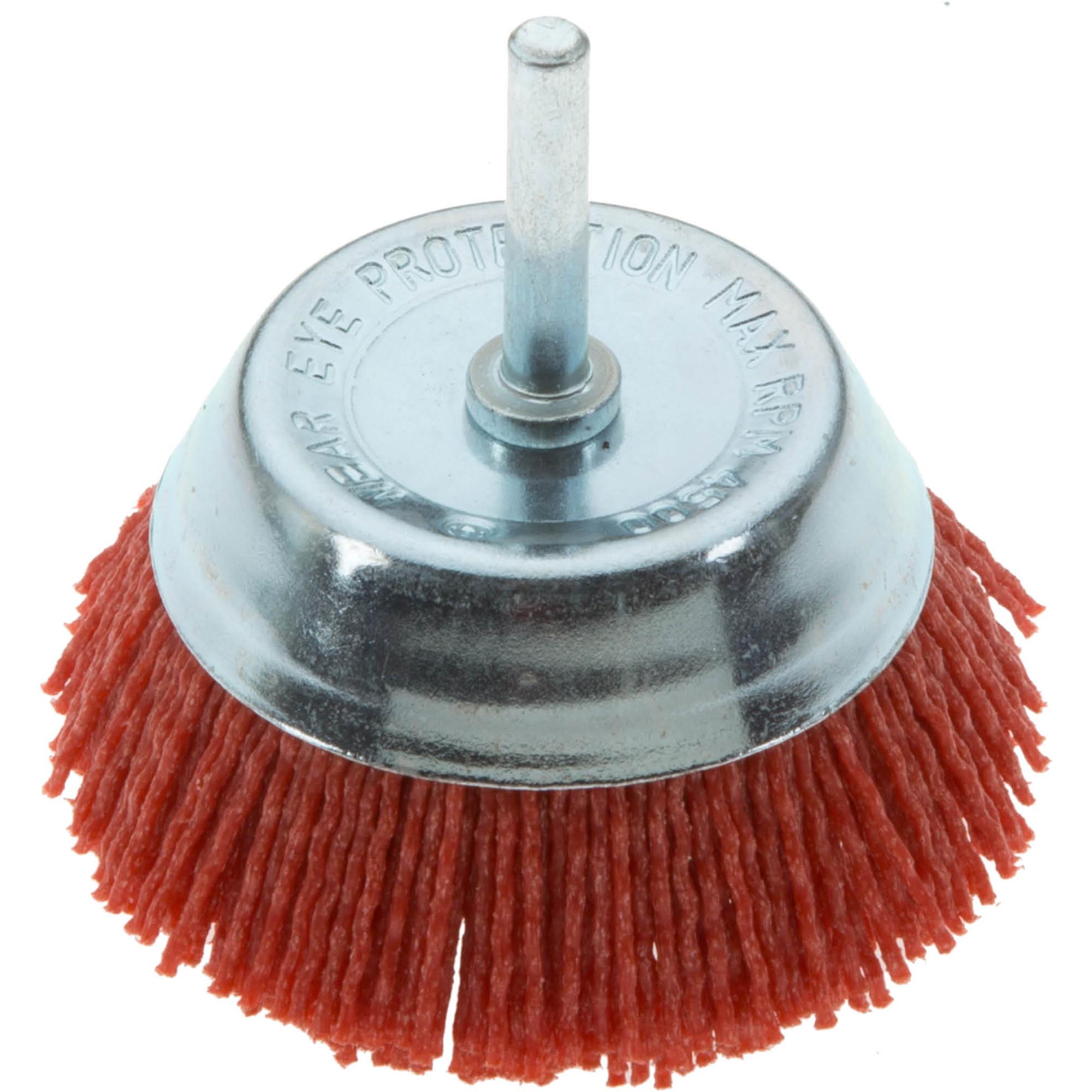 3" Nylon Abrasive Cup Brush with Shaft at