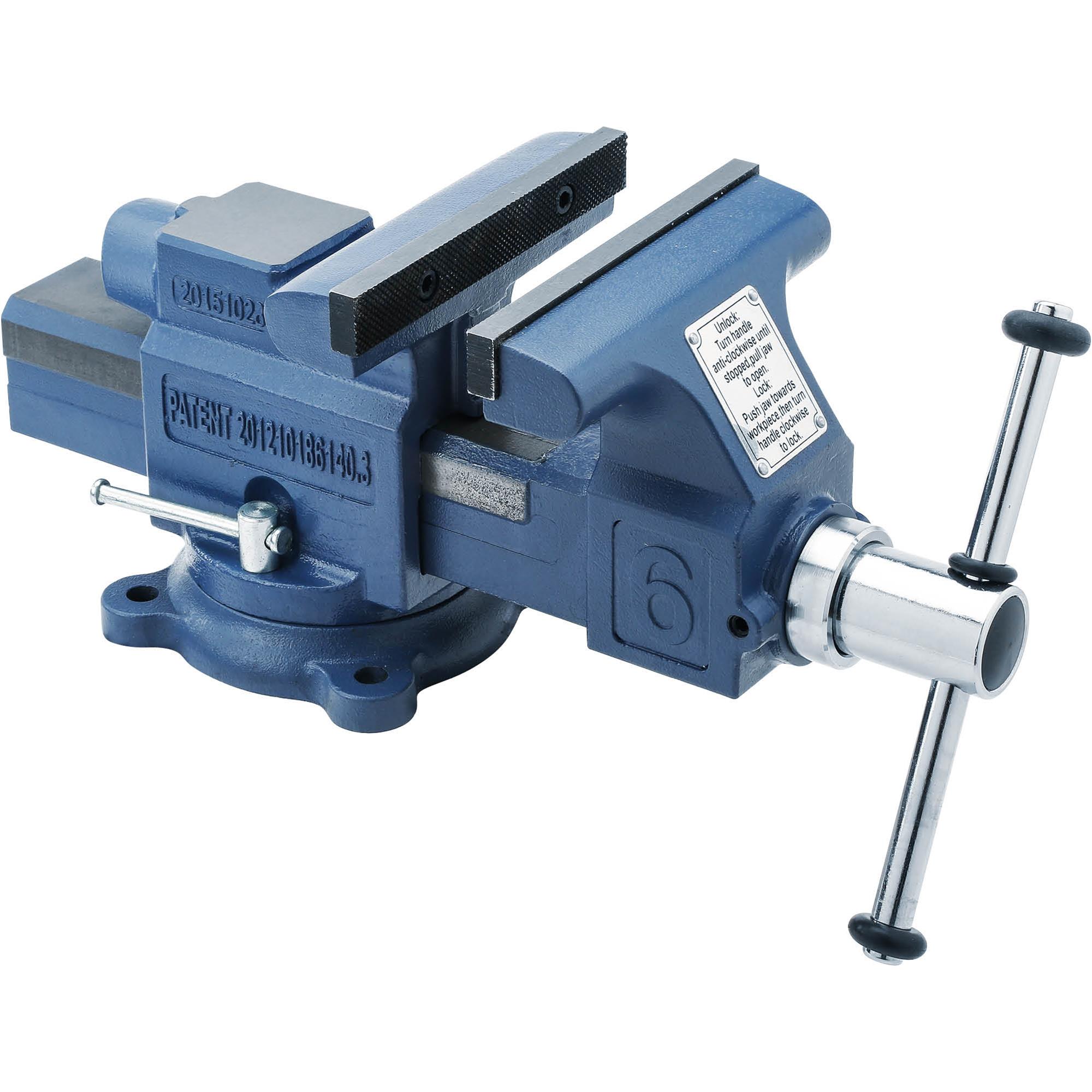 6" QuickAction Bench Vise with Anvil Grizzly Industrial