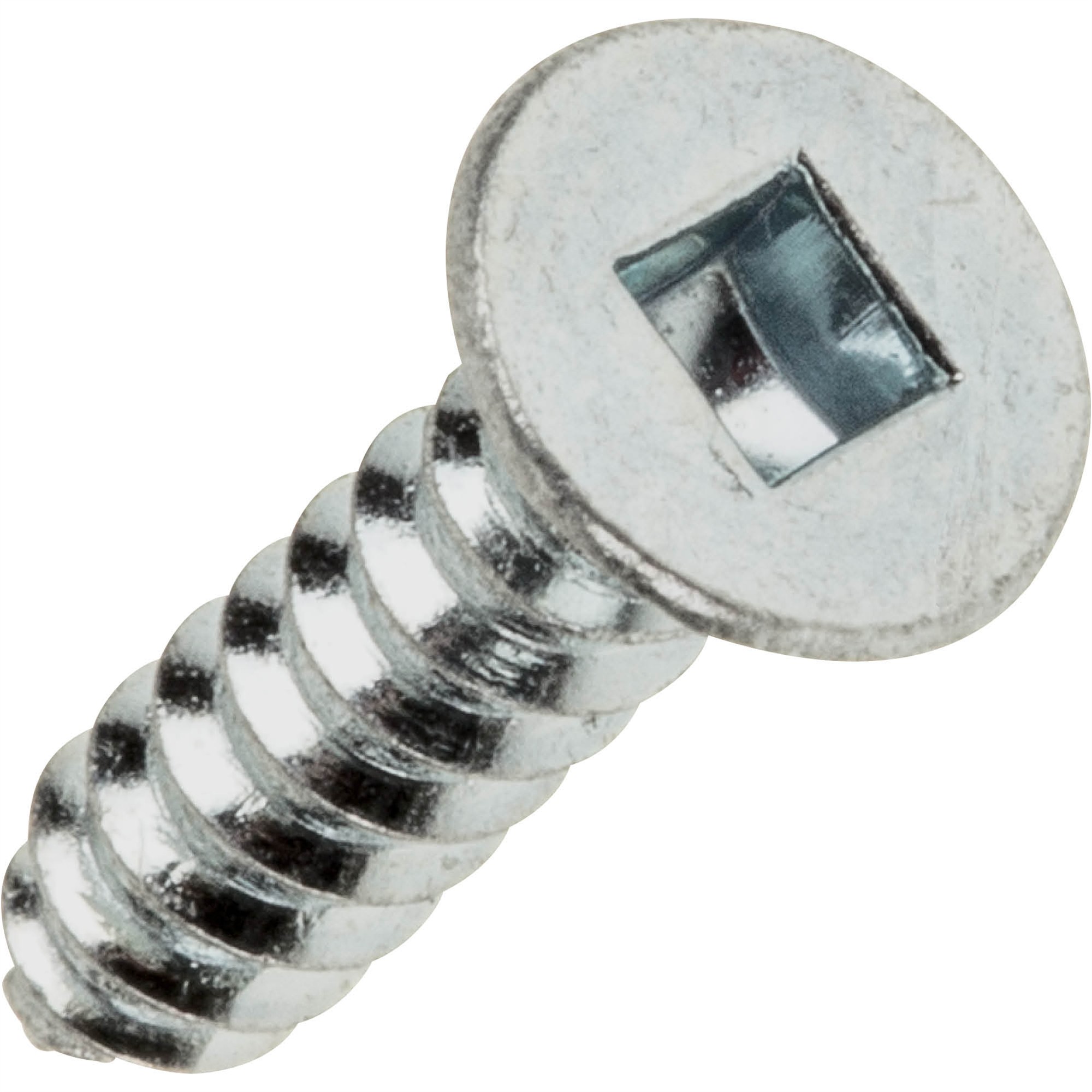 4 x 1/2" 0 Bit Zinc Square Drive Flat Head Wood Screw, 100 pc. at