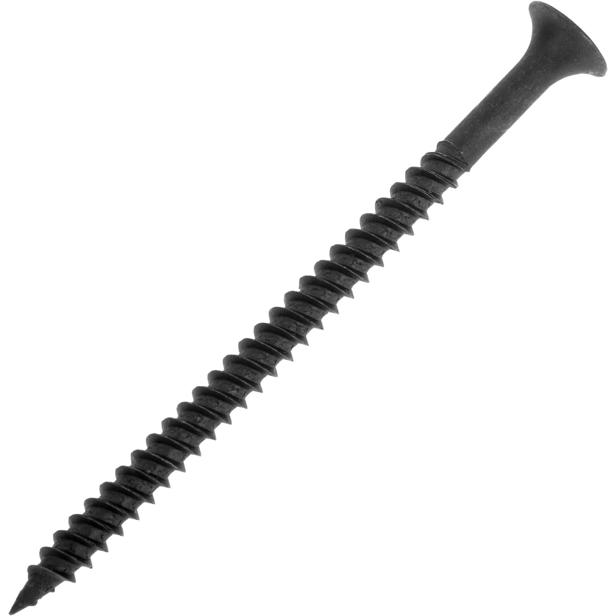 8 x 21/2" 2 Bit Black Square Drive Deep Thread Flat Head Particle Board Screw, 100 pc. at