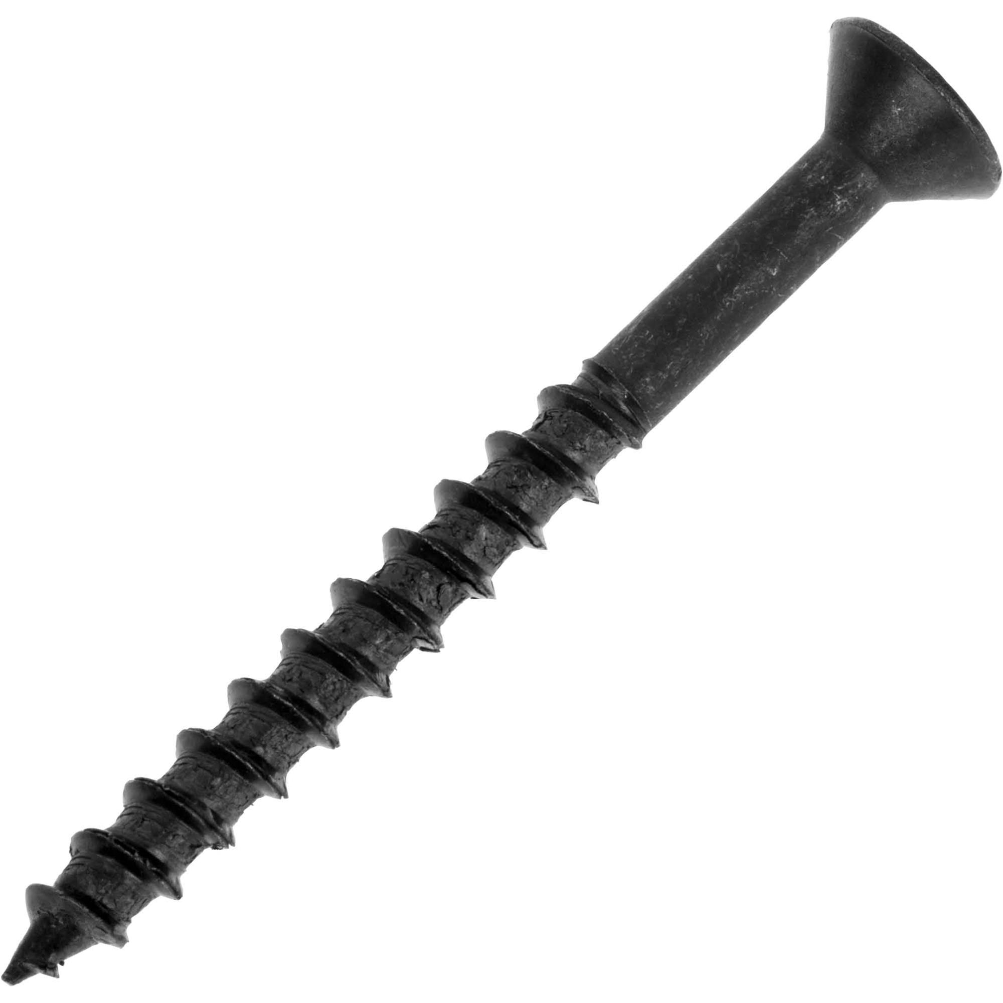 10 x 2" 2 Bit Black Square Drive Deep Thread Flat Head Particle Board Screw, 100 pc. Grizzly
