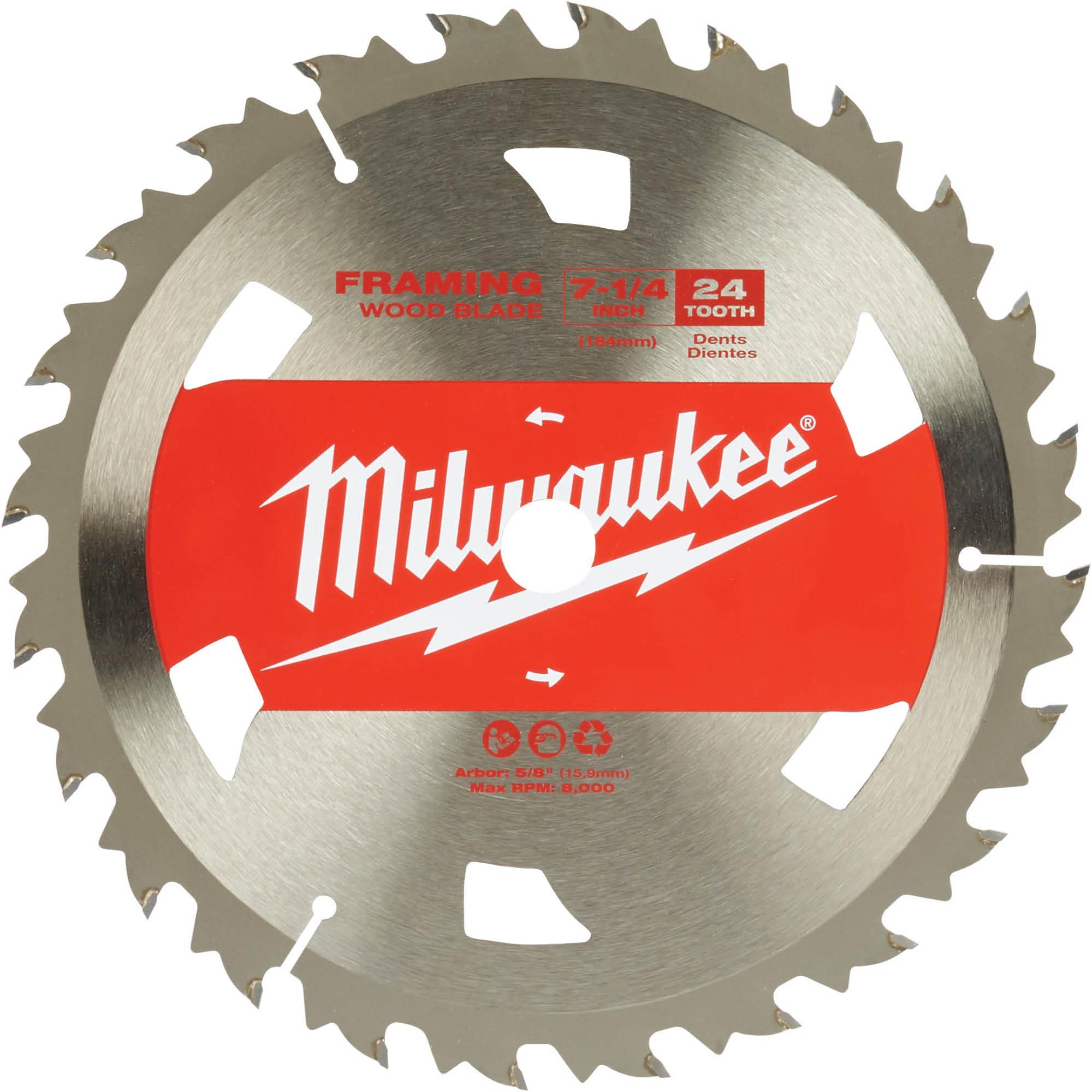 71/4" 24T Framing Circular Saw Blade 12 ATB Grizzly Industrial