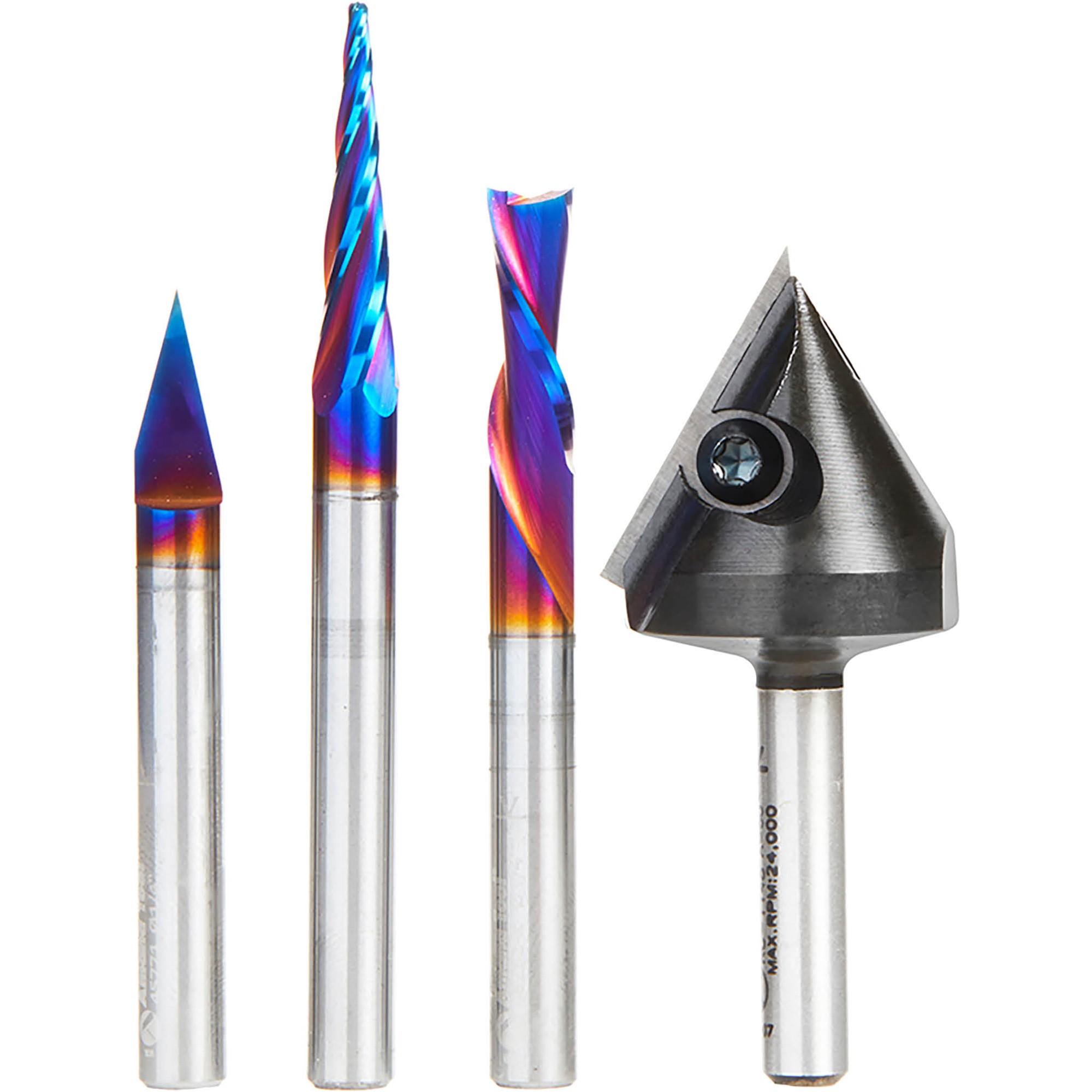 4 Pc. 1/4" XCarve® CNC Router Bit Starter Set at