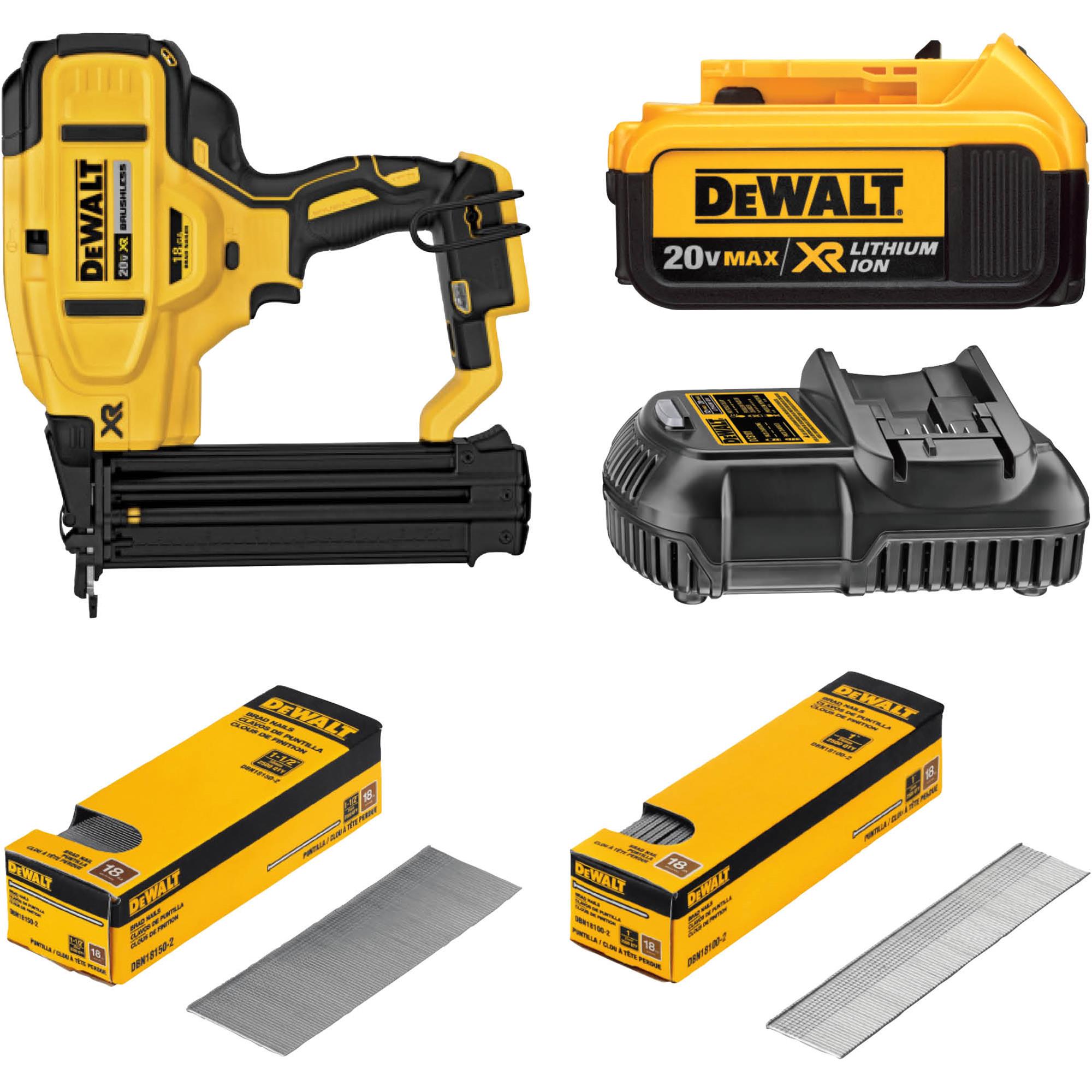 20V MAX 18GA Brad Nailer Bundle Grizzly Industrial