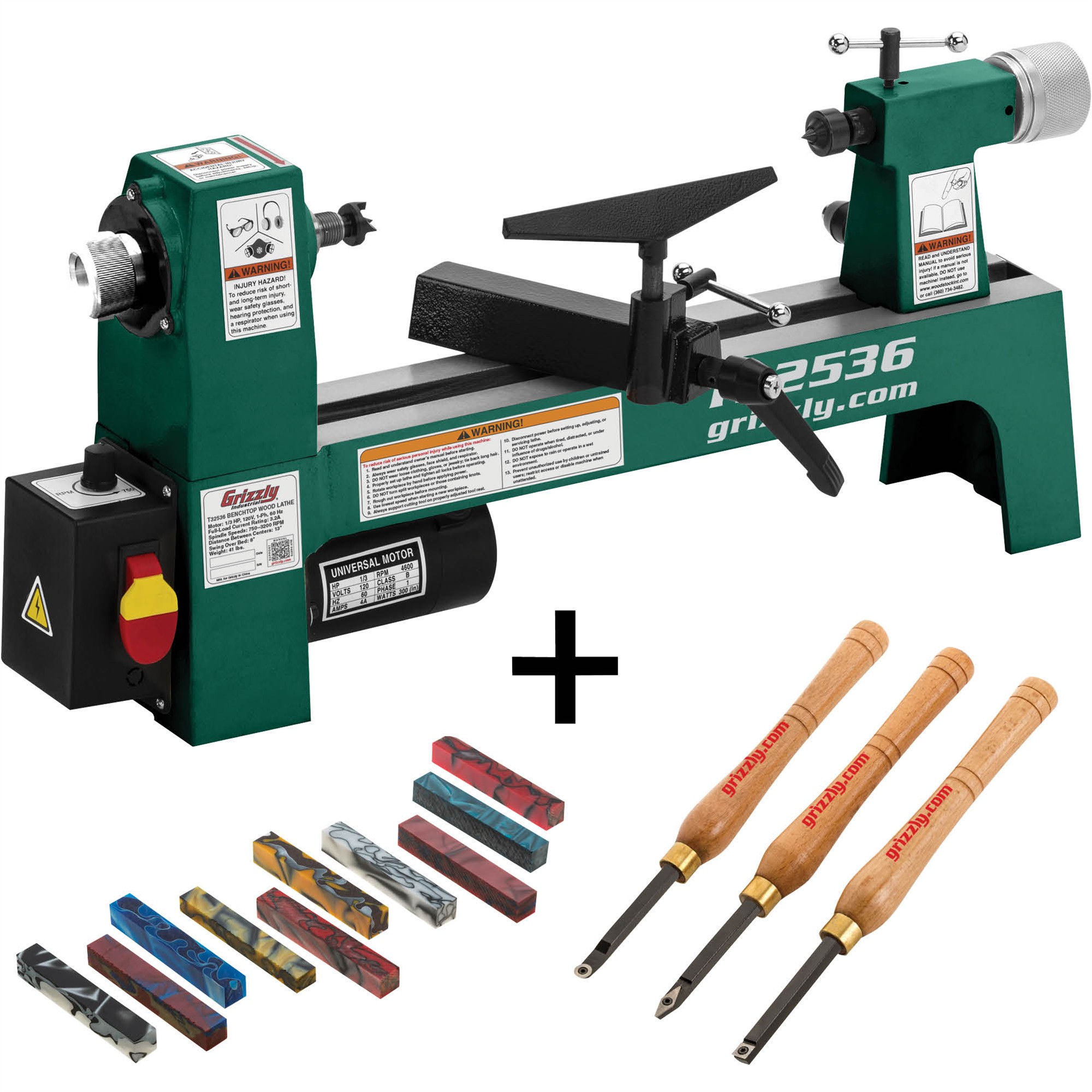 8" x 13" Wood Lathe Pen Turning Bundle at