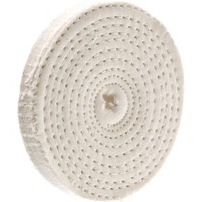 3" x 40 Ply x 1/4" Spiral Sewn Buff Wheel, 5,000 RPM