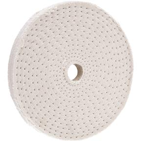 4" x 30 Ply x 1/2" Spiral Sewn Buff Wheel, 5,000 RPM