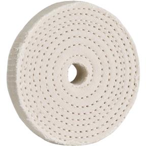 3" x 40 Ply x 1/2" Spiral Sewn Buff Wheel, 5,000 RPM