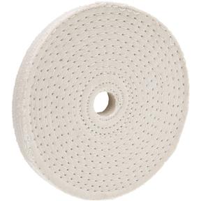 4" x 40 Ply x 1/2" Spiral Sewn Buff Wheel, 5,000 RPM