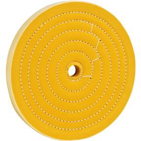 8" x 50 Ply x 5/8" Loose Muslin Hard Buff Wheel, 4,000 RPM