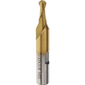 TiN Coated Ball End Mills - 7/32" Dia.