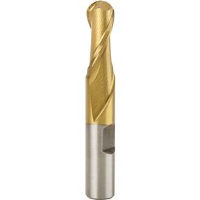 TiN Coated Ball End Mills - 11/32" Dia.