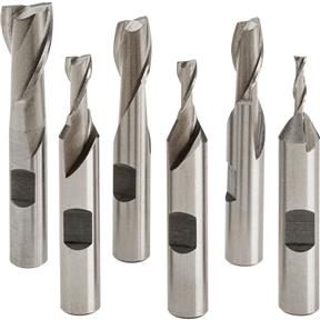 6 pc. End Mill Set - 2 Flute, Small