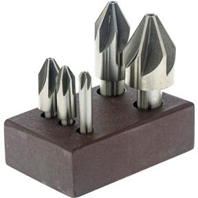 5 Pc. 6 Flute Countersink Set - 60 Degrees