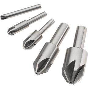 5 pc. 6 Flute Countersink Set - 82 Degrees