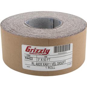 3" x 50' A/O Sanding Roll 60 Grit, H&L