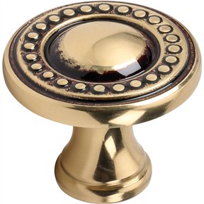 Solid Brass Knob - Cameo Style 30mm