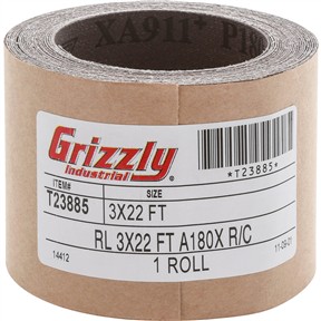 3" x 22' A/O Sanding Roll 180 Grit