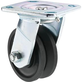 4" V-Groove Plastic Swivel Caster