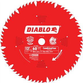 12" x 1" 60t Combination Saw Blade
