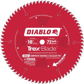 10" x 5/8" 72t MTCG .100 Composite Decking Blade