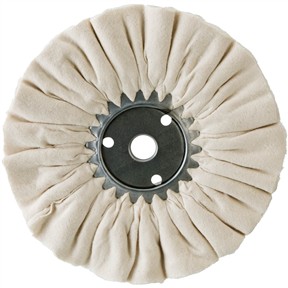 10" x 3 x 16 Ply x 7/8" Domet Flannel Buffing Wheel, 3200 RPM