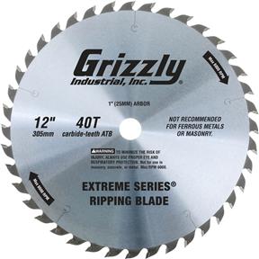 12" x 1" 40t ATB .125 Ripping Blade