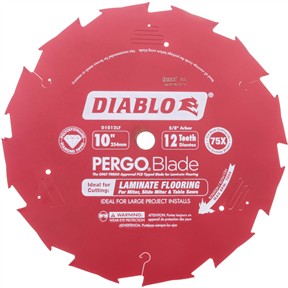 10" x 12T PCD Laminate Flooring Blade