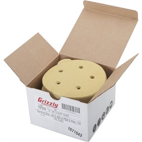 5" A/O Sanding Disc, U612 80-A Grit PSA 5 Hole, 100 pk.