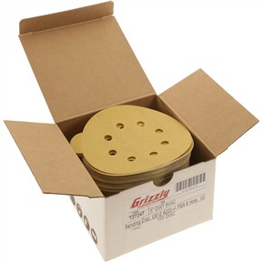 5" A/O Sanding Disc, U612 220-A Grit PSA 8 Hole, 100 pk.