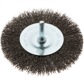 4" Shaft Mounted Circular Crimped Wire Brush