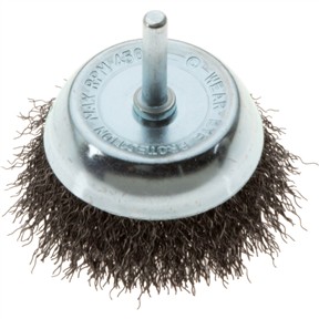 3" Shaft Mounted Cup Crimped Wire Brush