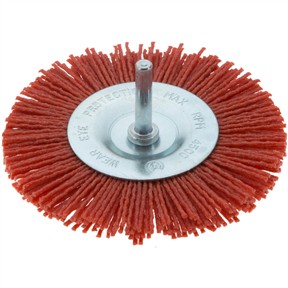 4" Nylon Abrasive Circular Brush with Shaft