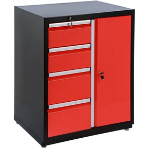 Garage Storage Single-Door 4-Drawer Cabinet