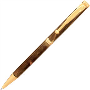 Economy Satin Gold Slimline Pen Kit