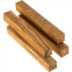 4 Pack Grained Olivewood 3/4" Pen Blanks