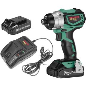 20V Impact Driver Kit with 2 Li-Ion Batteries & Charger