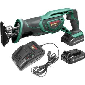20V Reciprocating Saw Kit with 2 Li-Ion Batteries & Charger