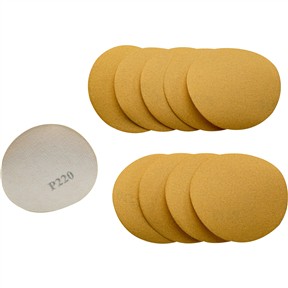 3" A/O Sanding Discs, 220 Grit H&L, 10 pk.