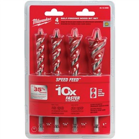 SPEED FEED Wood Bit 6-1/2" Set - 4 Pc.
