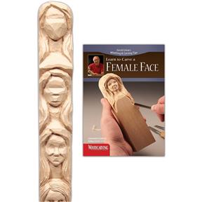 Learn to Carve a Female Face (Study Stick & Booklet)