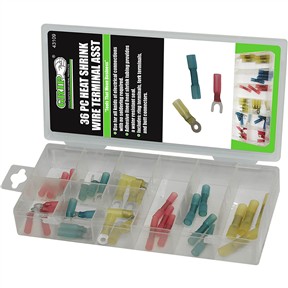 Heat Shrink Wire Terminal Assortment, 36 Pc.