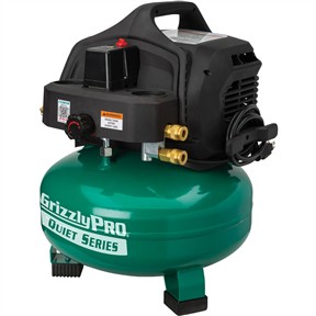 Grizzly PRO T33858 - 6-Gal Twin-Cylinder Oil Free Pancake