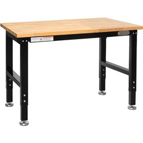 Grizzly T34010 4 ft Adjustable Heavy-Duty Workbench with Outlets