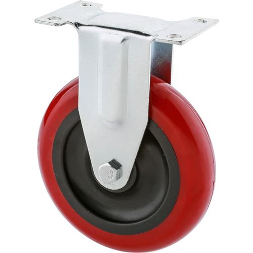 Image for Steelex D2606 - 5" Red Polyurethane Fixed Caster