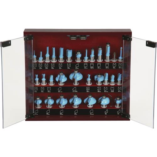 Image for Woodstock D3727 - 30 Pc. Carbide Tipped Router Bit Set, 1/2" Shank